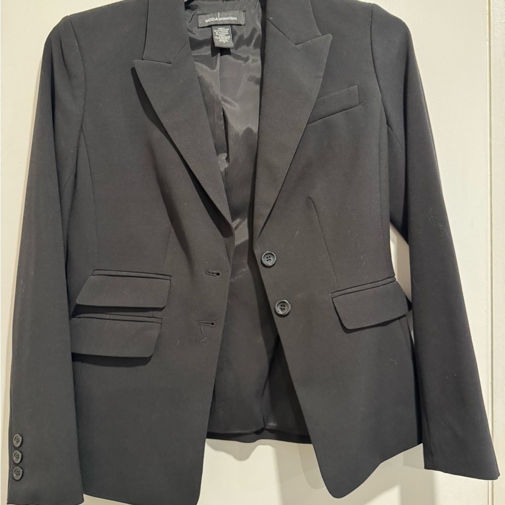 Black Blazer with Button Details